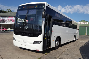 53 seat Mercedes Benz coach for hire, charter and rent