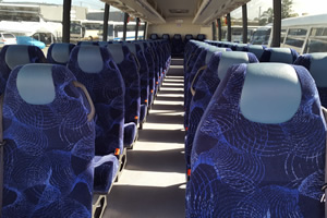 57 seat Scania coach interior